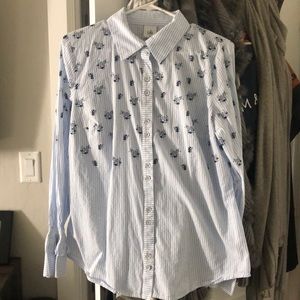 CAbi striped button shirt